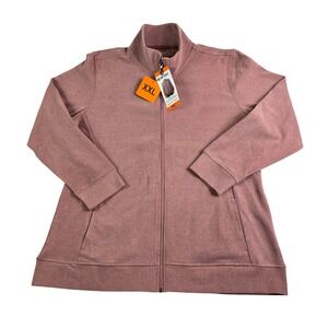 Hi-Tec Tec Fleece Jacket Women XXL Mauve Full Zip Thermo Flex Outdoor Cozy New